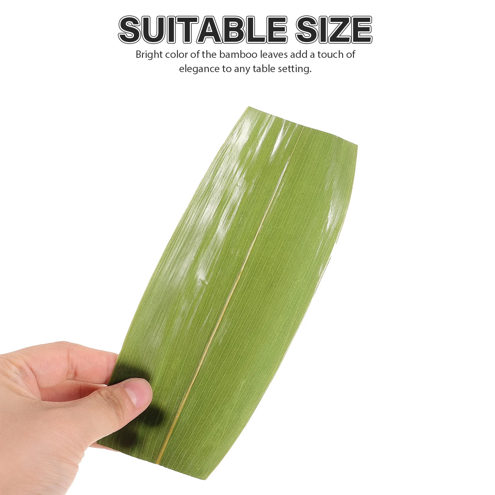 

100Pcs Sushi Bamboo Leaves Ornament Cold Dish Leaf Decor Fake Leaves for Grilled Meat Base Plant Based Serving Accessory