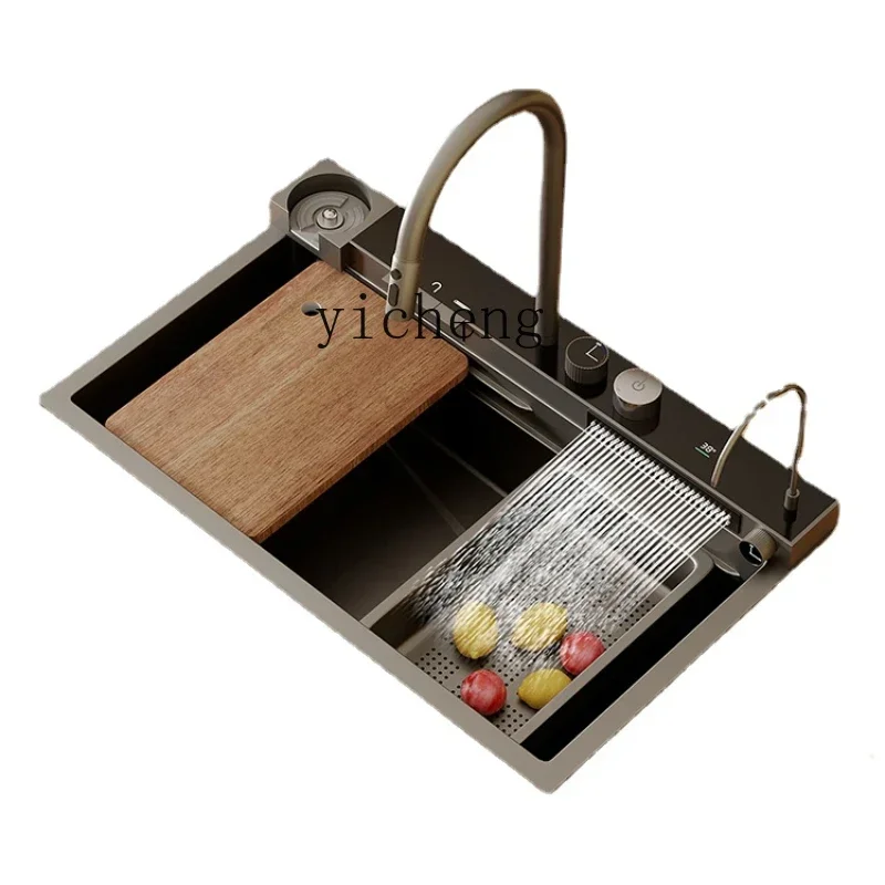 

Y1 Stainless Steel Sink Large Single Sink Household Kitchen Table Basin Sink