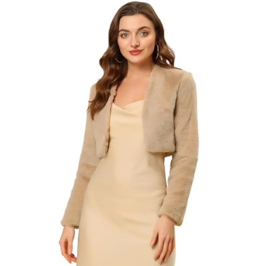 

Женское вечернее болеро для свадебного платья, пушистая формальная куртка из искусственного меха