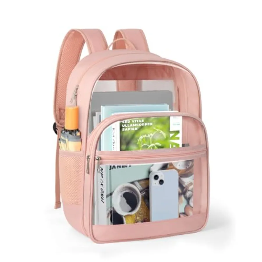 

Прозрачный рюкзак для школы из ткани и ПВХ, усиленный, для женщин и мужчин, Capa