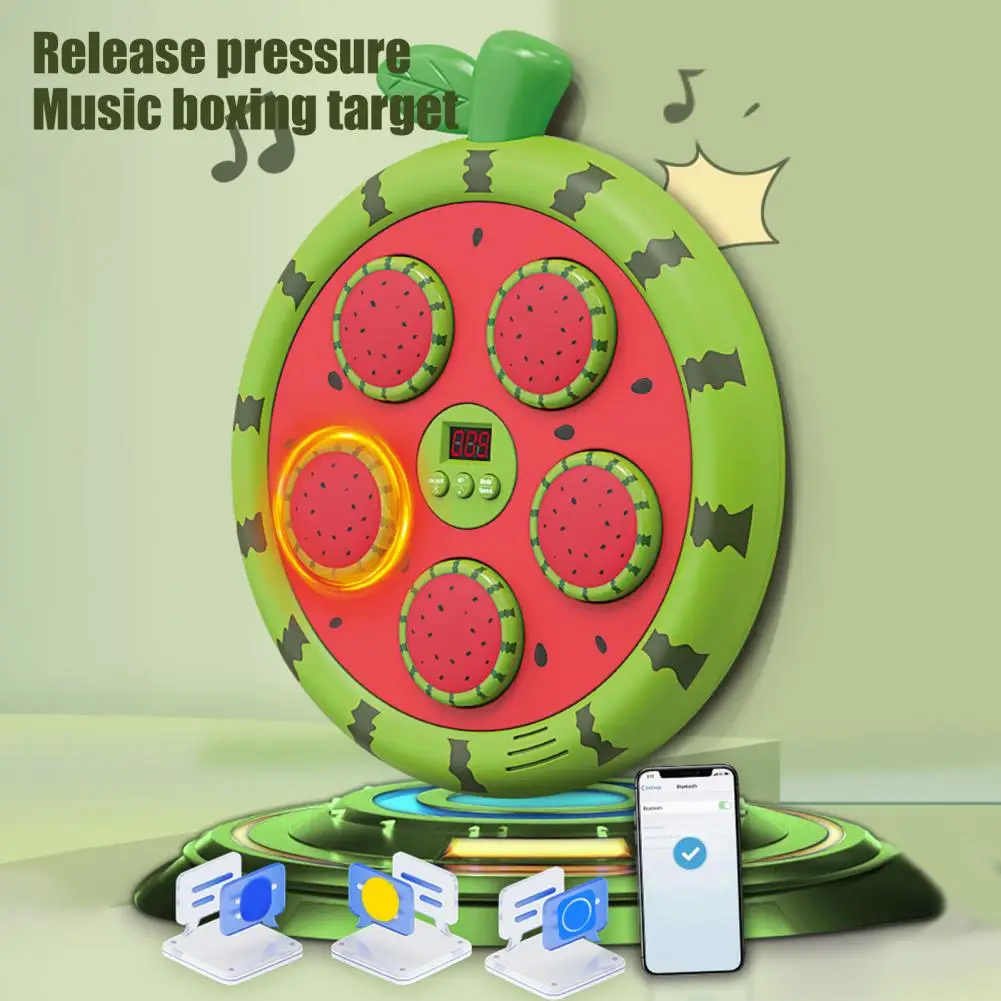 

Машина для фруктового музыкального бокса с перчатками, настенная Bluetooth-совместимая регулируемая светодиодная боксерская тренировочная мишень, боксерская площадка
