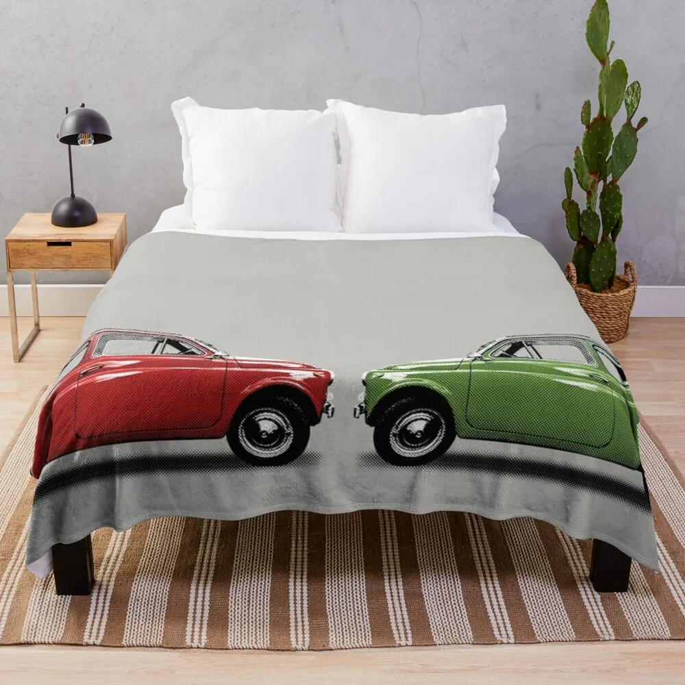 

Italian Fiat 500 Throw Blanket king flannel blanket microfiber fabric crochet crochet