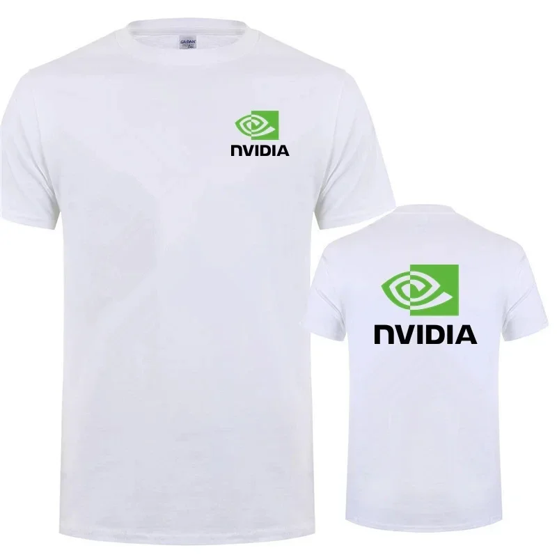 Nvidia T Shirt Men Summer Short Sleeve Cotton NVIDIA T-shirts Man Tops Cool Tshirt 2024