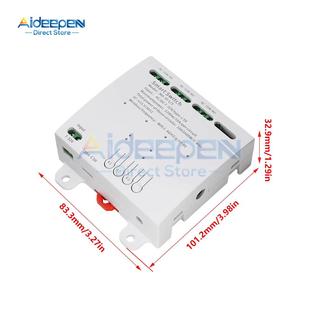 16A مفتاح بلوتوث واي فاي صغير لتقوم بها بنفسك 3/4 طريقة 433 ميجا هرتز التحكم عن بعد أتمتة التتابع للحياة الذكية العمل مع أليكسا جوجل المنزل #4