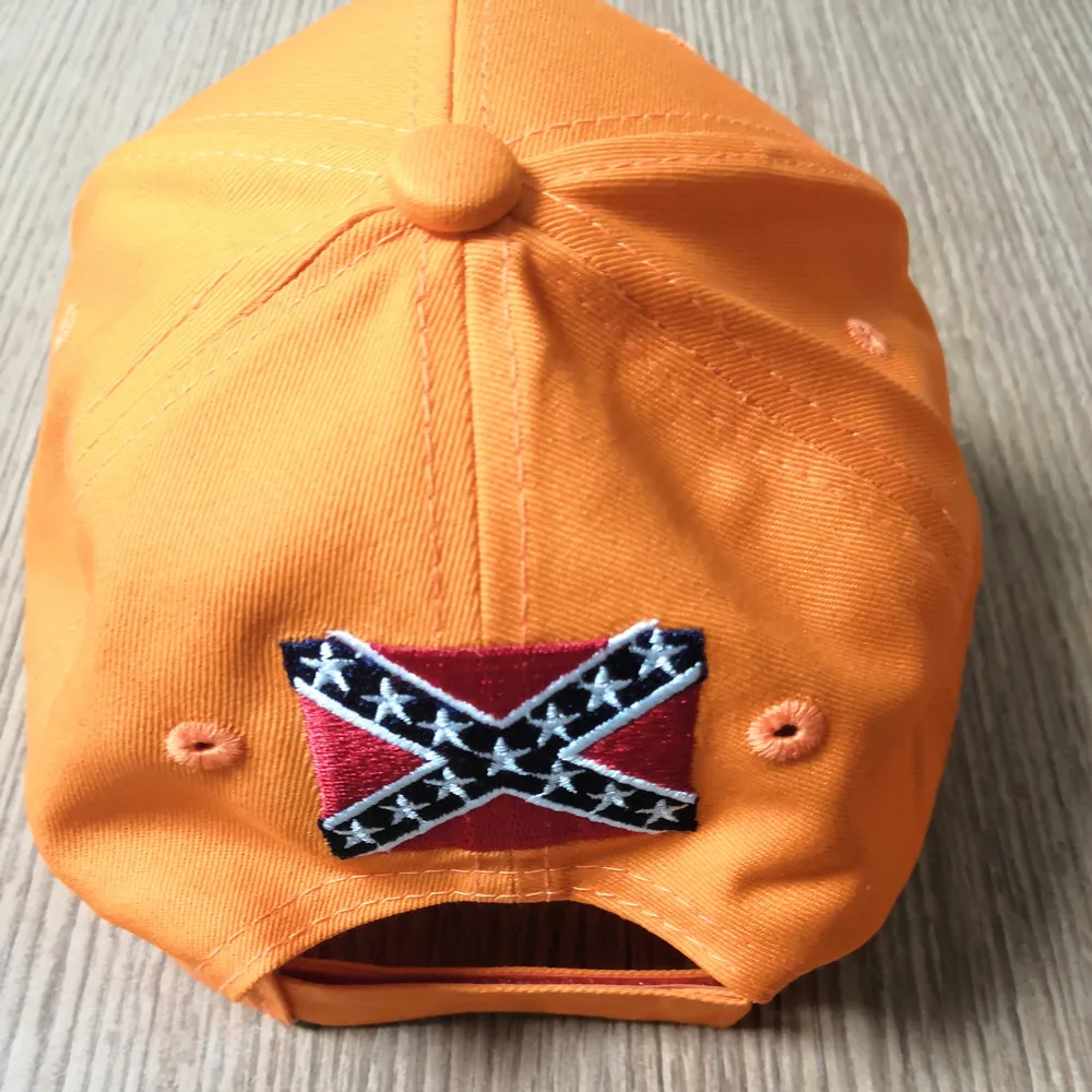 Good OL\' Boy Dukes Baseball Cap General Lee 01 Cosplay Hat Cotton Embroidered Orange Adjustable Unisex Hip Hop Snapback Caps