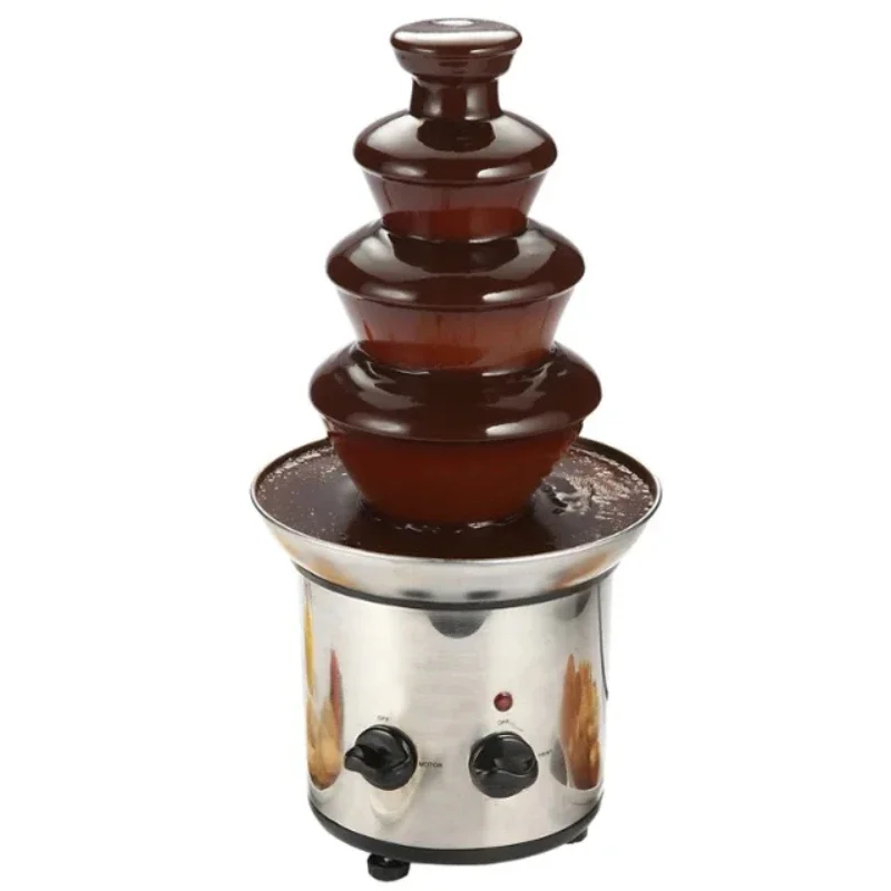 

Commercial household stainless steel 4-layer chocolate waterfall fountain 4-layer electric chocolate fountain