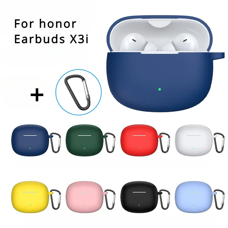 For huawei honor earbuds X3i / X3 lite Earphone Protective Case Silicone Pure color Cover for honor earbuds X3i / X3 lite