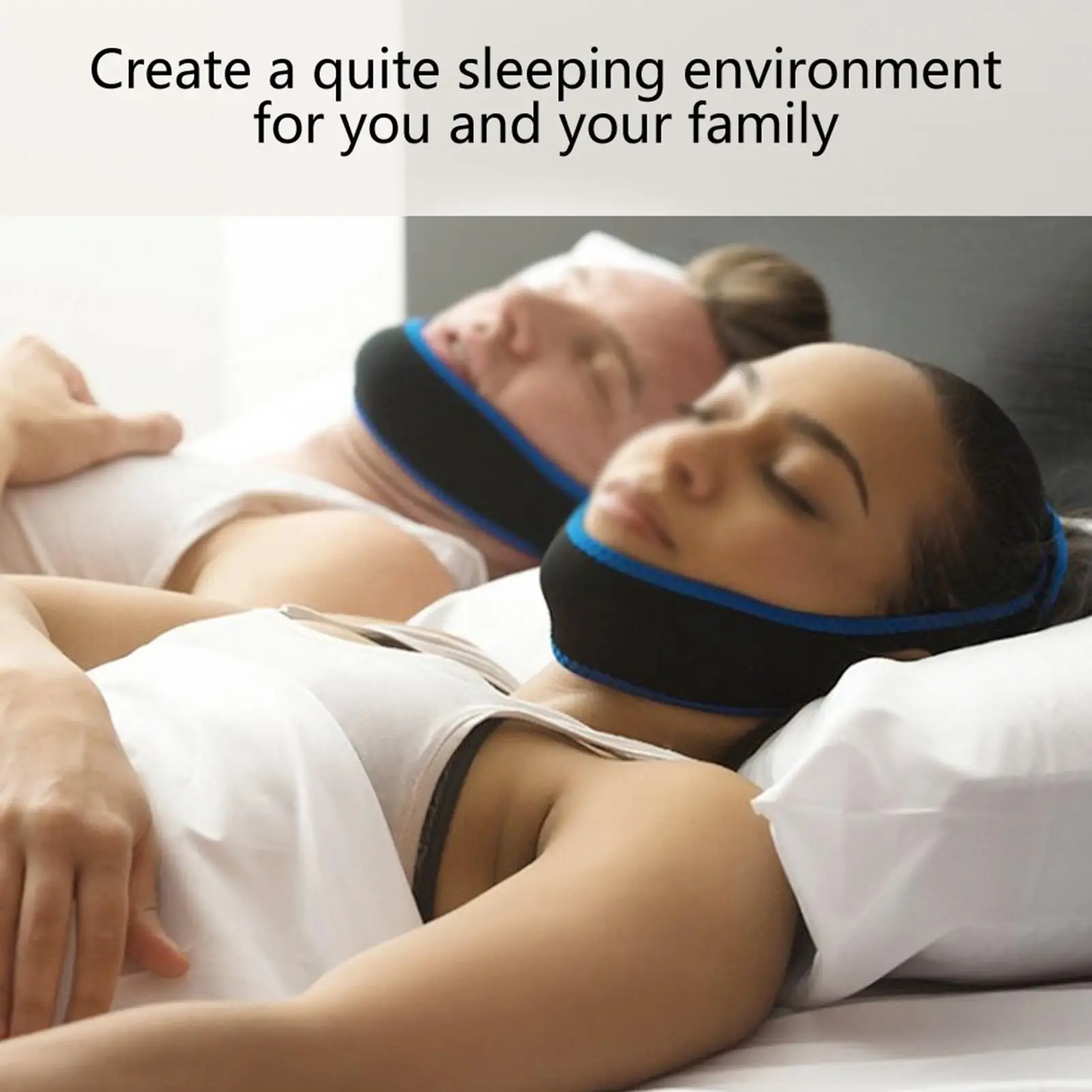 코골이 방지 턱 스트랩 페이스 리프트 지지대 조절 가능한 수면 헤드밴드 슬리밍 마사지기 (코골이 방지용) 7가지 색상 옵션