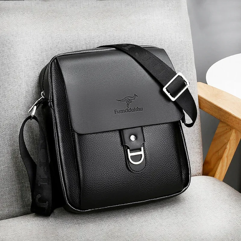 Brand Men's Bags Messenger PU Leather Fashion Business Crossbody Bags Sling Bag Handbags Shoulder Bag Luxury Designer Bag