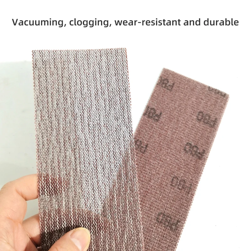 70x420mm Dry Grinding Mesh Sandpaper Rectangular Flocking for Mirka Hand Planing Car Putty Large Area Sanding Board