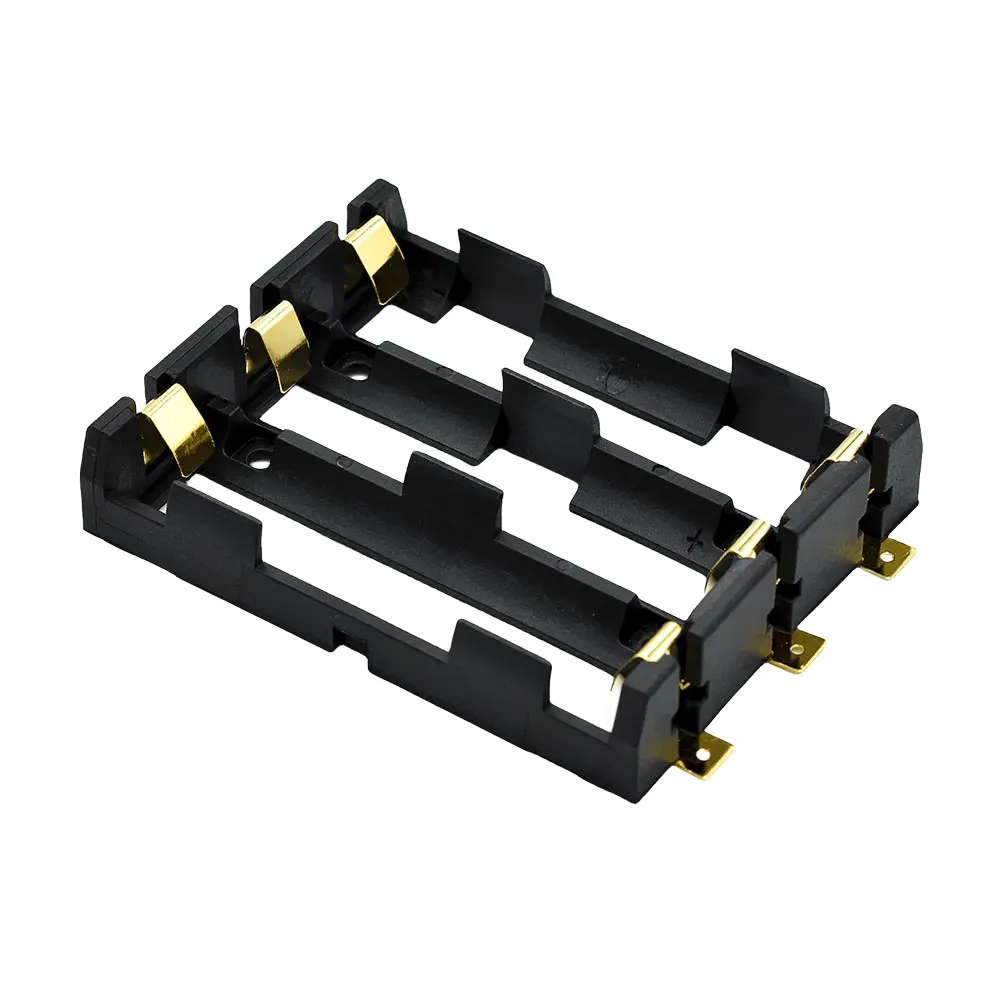 18650 SMT Portabatteria Portabatteria Custodia con clip con perni in bronzo Scatola di immagazzinaggio batteria ricaricabile SMT 1X 2X 3X 4X