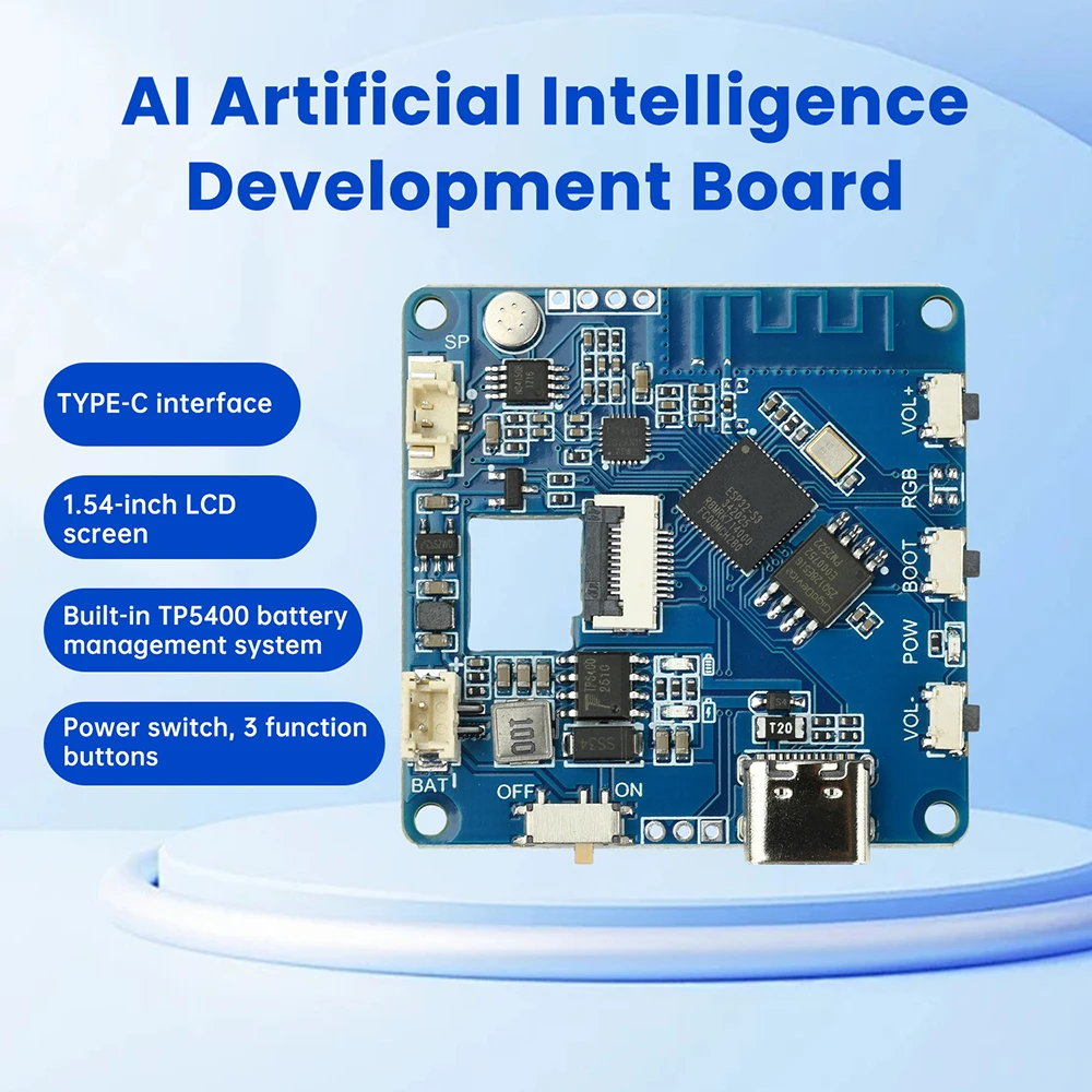 وحدة الدردشة الصوتية ESP32-AI WIFI مساعد صوتي ذكي يدعم طراز Ai/Deepseek/Qwen من النوع C