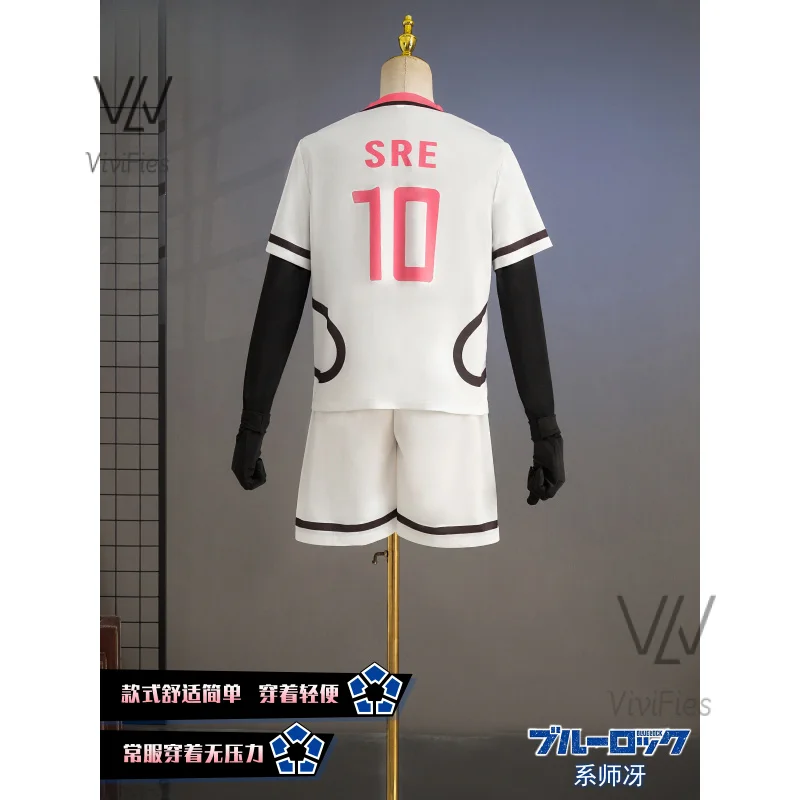 Anime Blue Lock Cosplay Kostuum Pruik Sae Itoshi Ryusei Shido Japan U-20 Team Voetbal Trui Wit Uniform Sportkleding Mannen Vrouwen