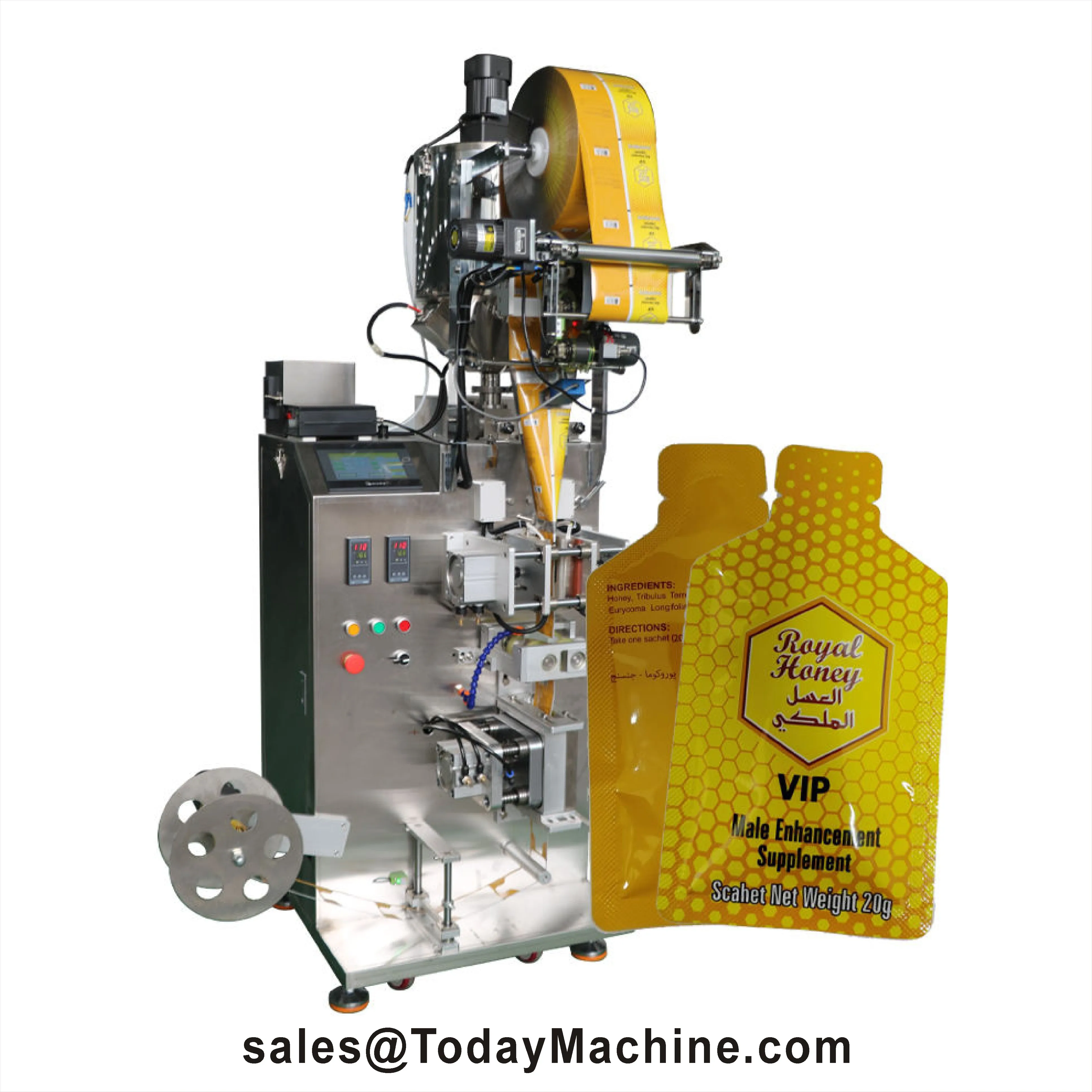 Automatic Honey ketchup Sauce Paste Small Sachet Vertical Form Filling Sealing Machine