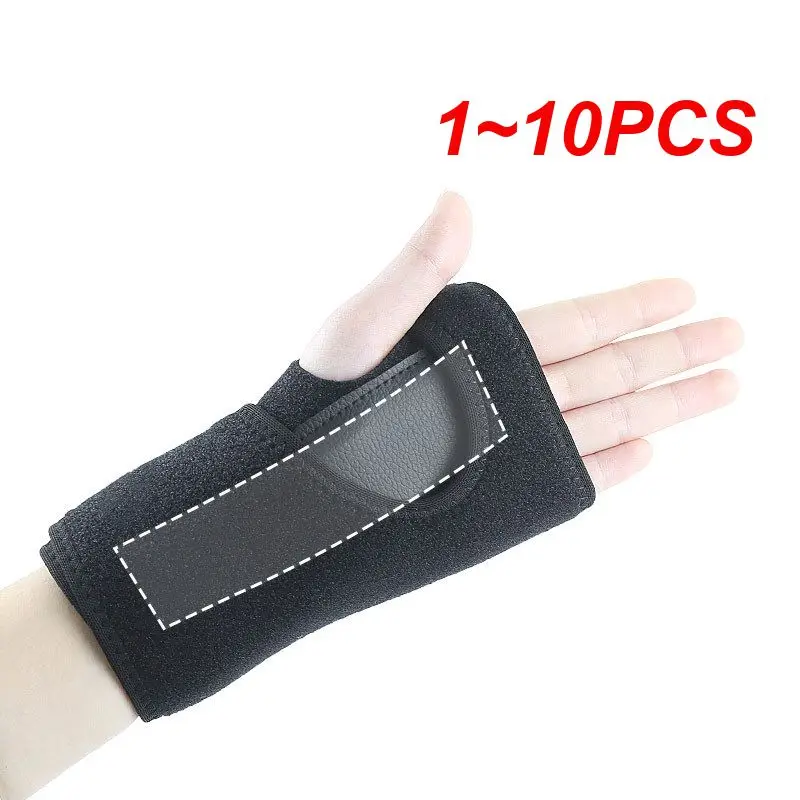 

1~10PCS Wrist Black Provide Under Prop Pressure Protection Steel Plate Design Pain Relief Fitness Shaping Protective Gear