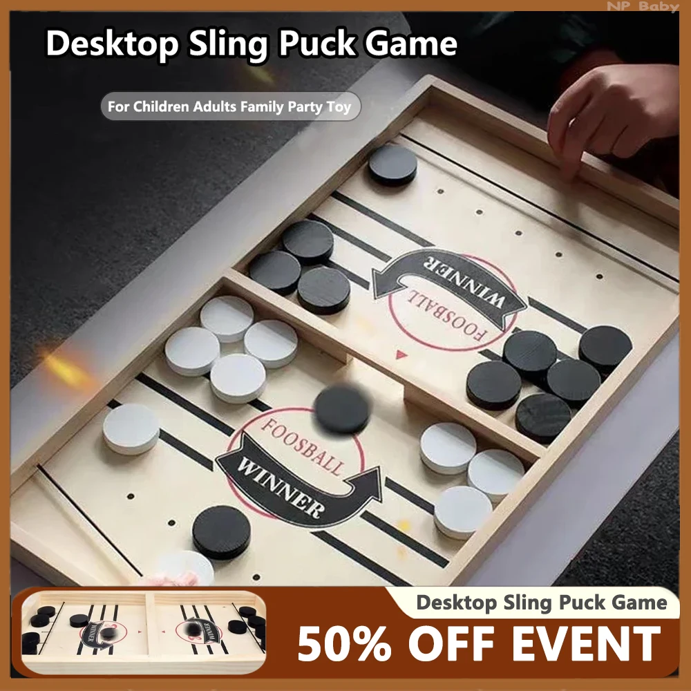 Fast Sling Puck Game Double Battle Desktop Winner Board Game Slingshot Table Hockey Toys Home Parent-Child Interactive Table Toy