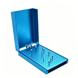 Dental 152 Points Bur Holder Disinfection Case Cleaning Stand Autoclave Sterilizer For High/Low Speed Dental Burs