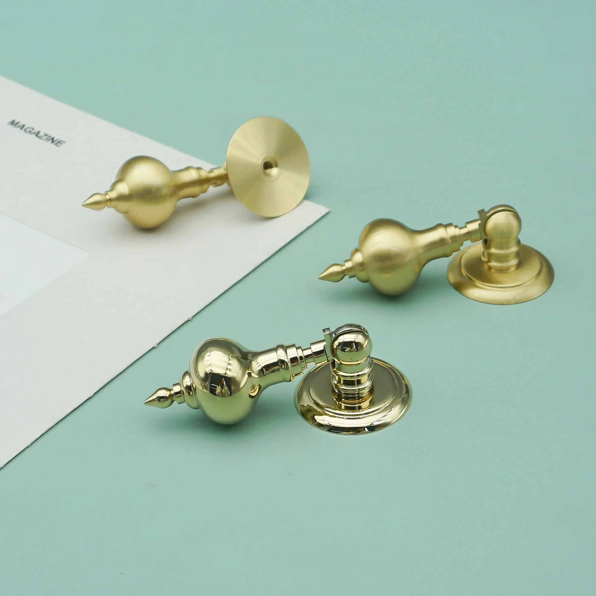Solid Brass Gold Chrome Cabinet Handles Pendant Single Hole Drawer Knobs Light Luxury Decor Wardrobe Pulls Furniture Hardware