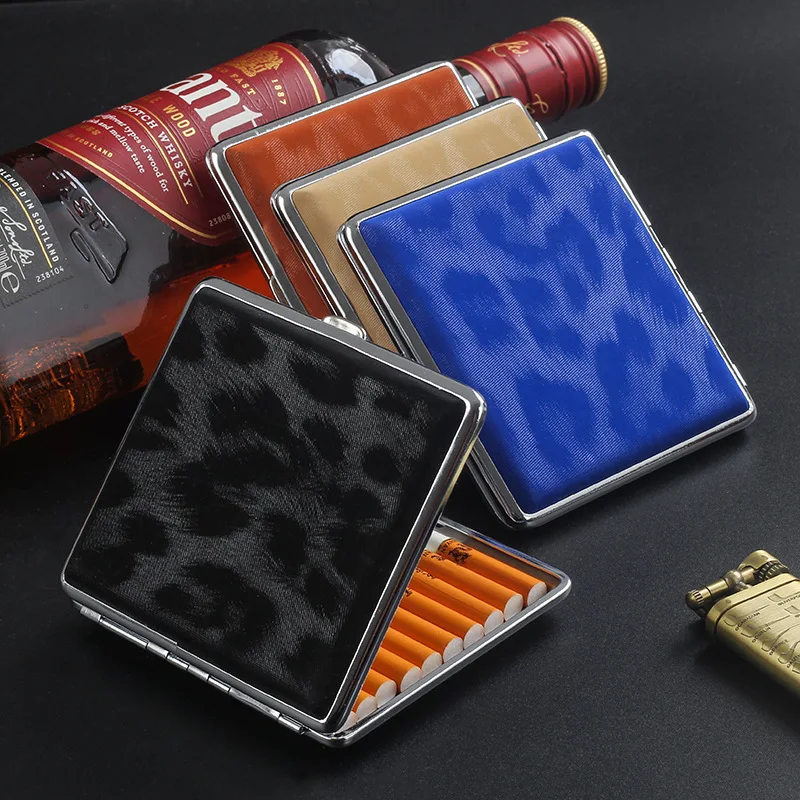 20pcs Thick Cigarette Case Creative Metal Cigarette Case Portable Anti-Pressure Cigarette Accessories