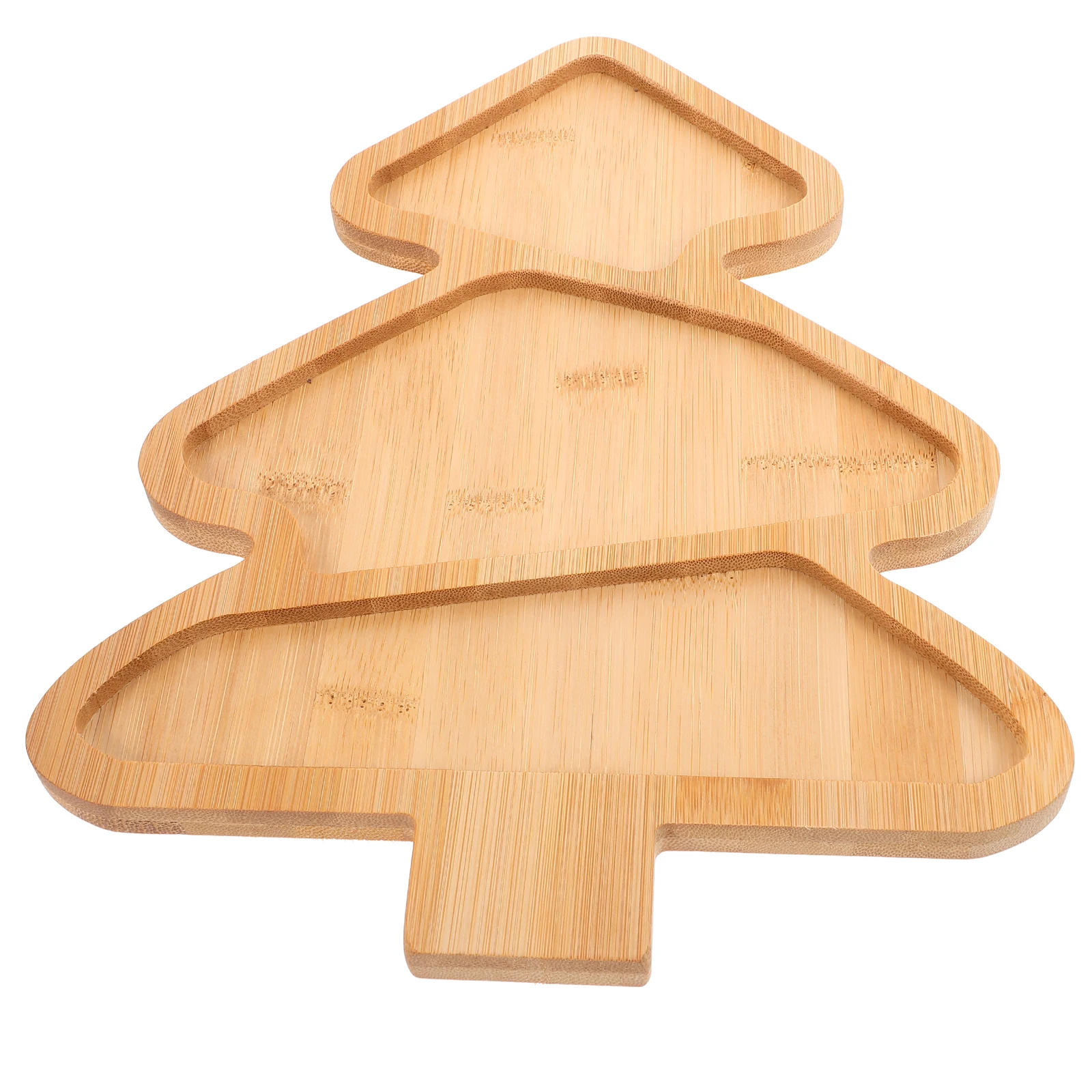 

Bamboo Serving Tray Christmas Tree Shape Dish for Fruits Nuts Cakes Festive Decoration Serving Platter Tray Party Plate