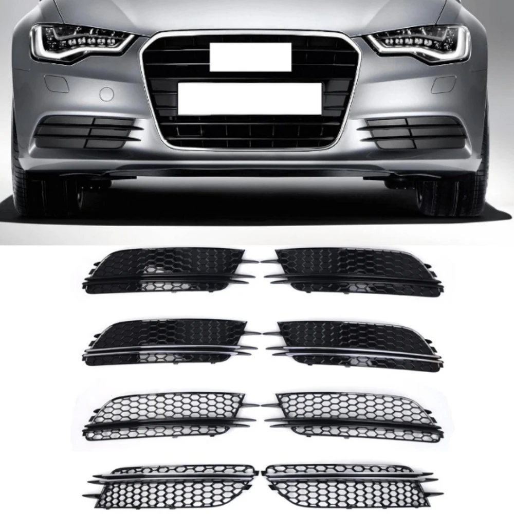 

Front bumper fog lamp cover 4G0807681 4G0807682 4G0807681F 4G0807682F For Audi A6 C7 2012-2015