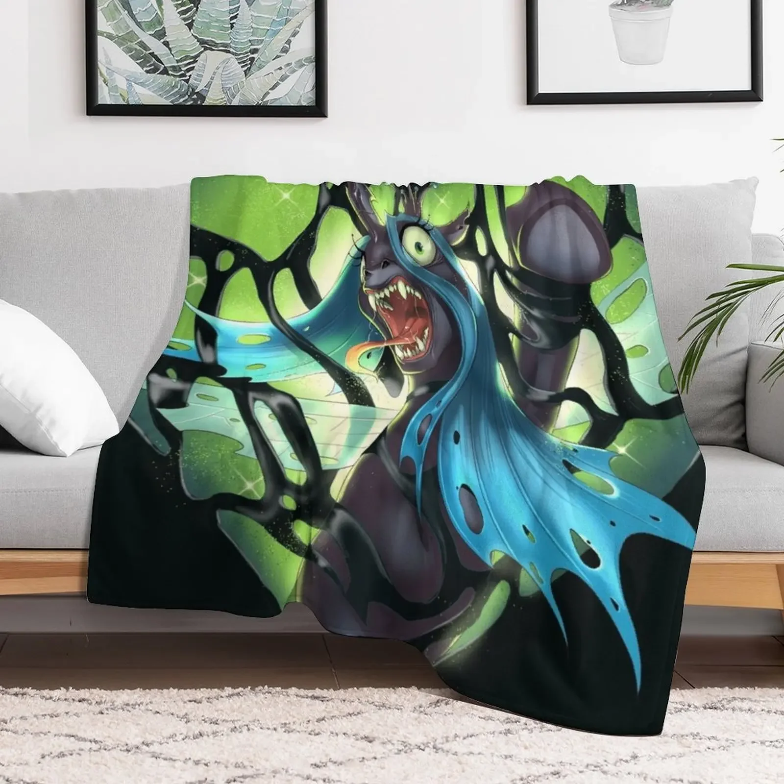 Queen Chrysalis Throw Blanket bed plaid Plaid Blankets