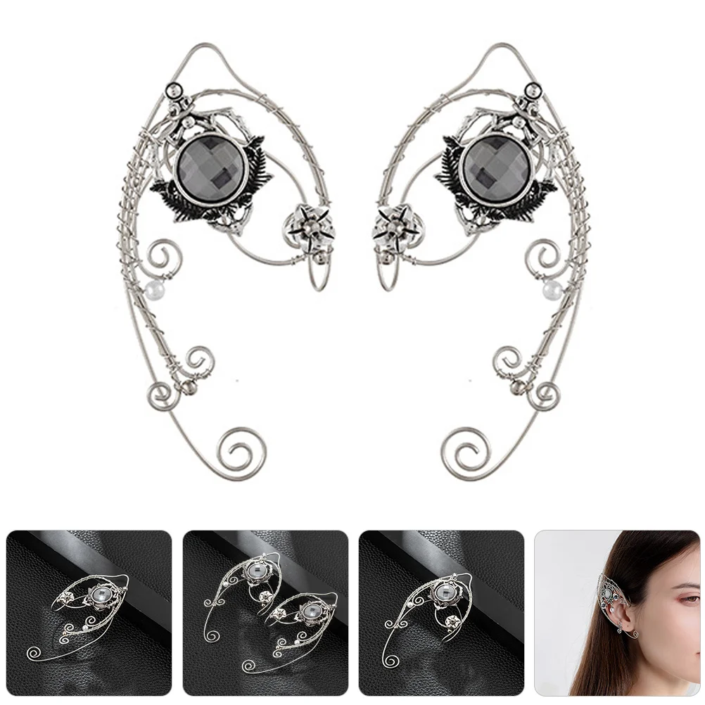 

1Pair Vintage Fairy Ear Cuffs Elegant Petal Cuff Earrings Non Piercing Lightweight Ear Wraps for Women and Teen Girls