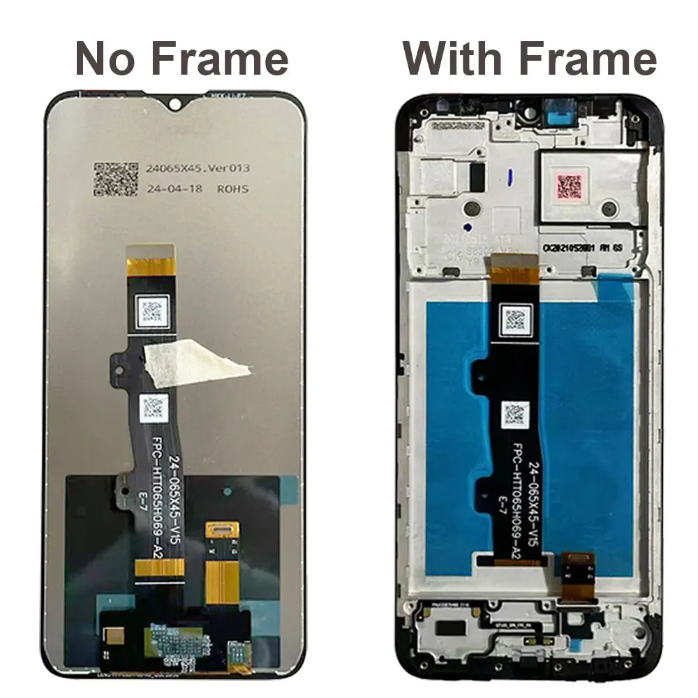 For Motorola Moto E7 Power Display With Frame Touch Sensor Digiziter Assembly For Moto E7i Power XT2097-13 Screen Replacement