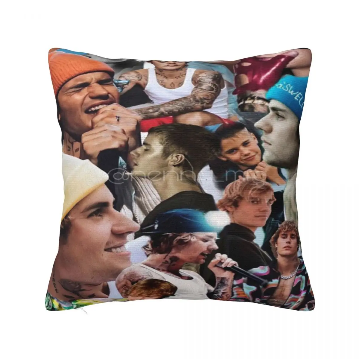 Justin Bieber Plaid Pillowcase Printed Polyester Cushion Cover Decor Popular Singer Throw Pillow Case Cover Seat Wholesale 18