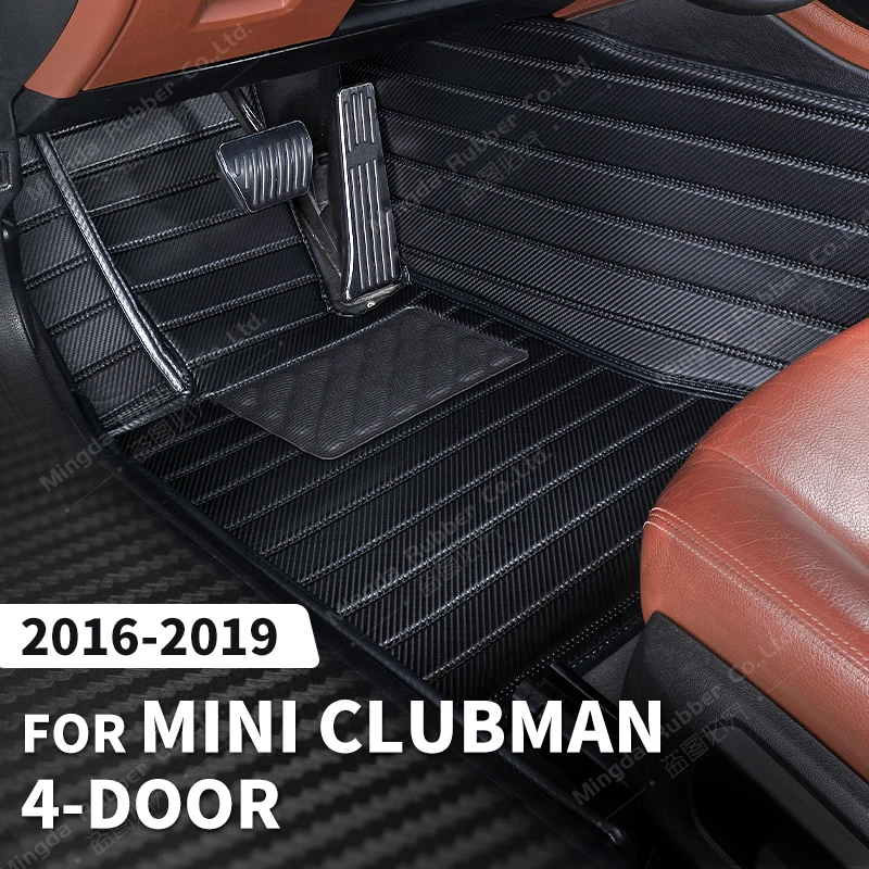 

Коврики напольные из углеродного волокна для MINI CLUBMAN, 4 двери, 2016-2019, 18, 17 футов, аксессуары для интерьера автомобиля