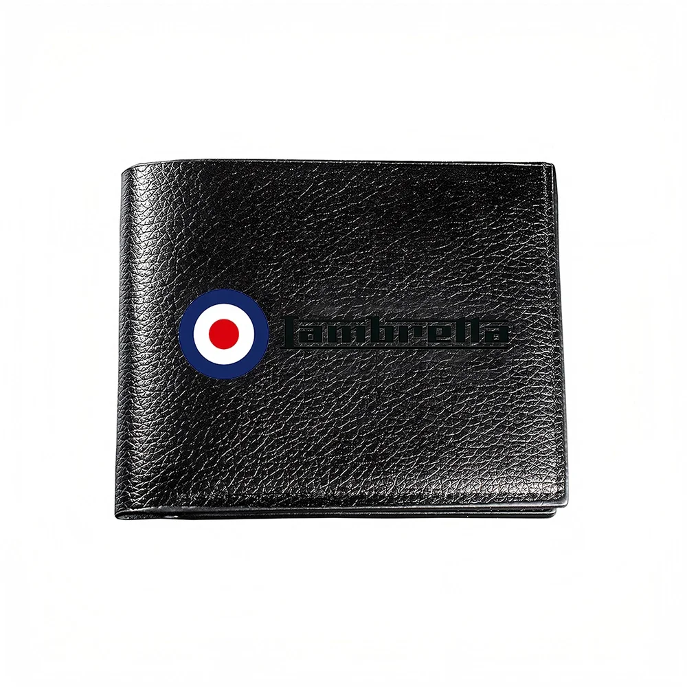 Round Target Emblem Men's Wallet Casual Business Fashion Card Holder Stylish Design Classic Look Modern Accessory
