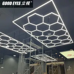 3 Years Warranty Honeycomb Led Light Garage Light Hexagon Led lamp Led Tube Ceiling Lighting For Auto Car Body Repair Workshop