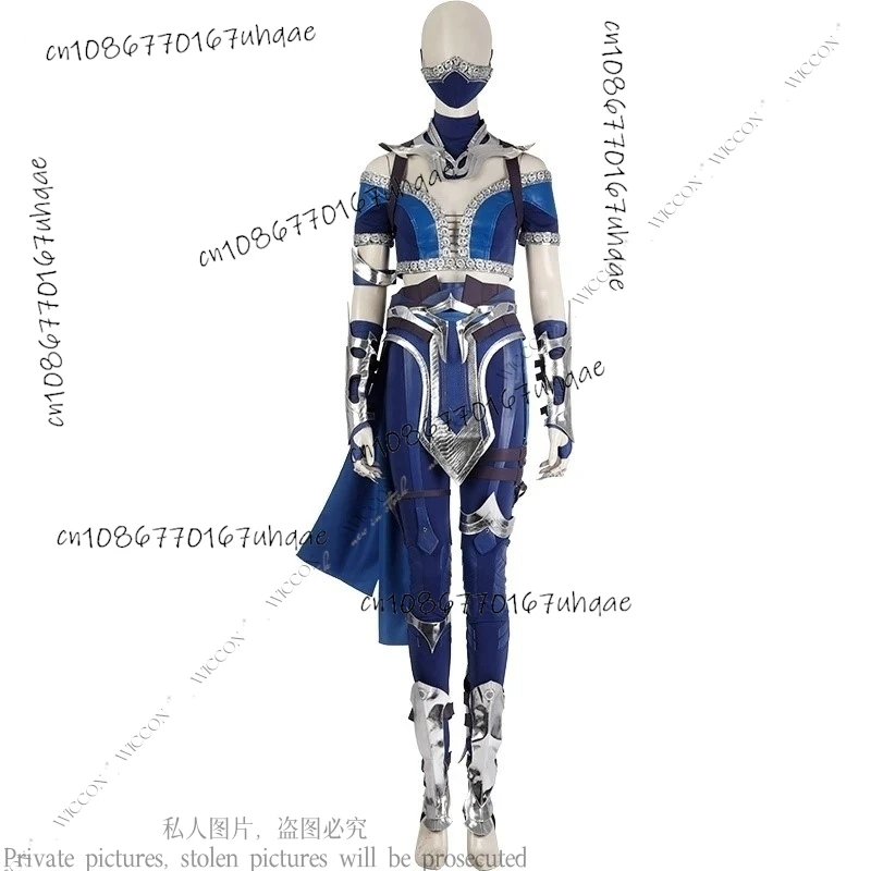Kitana Cosplay Mortal Costume Costume Sexy Women Crop Top Pants Full Set 2024 Role-play Warrior Ninja Uniform Suit