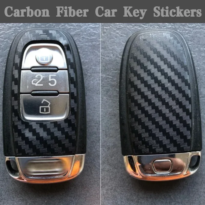 

Carbon Fiber Car Key Protection Sticker for Audi A4 A6 RS4 A5 A7 A8 S5 RS5 Q5 S5 S6 Smart Key Refitting Accessories