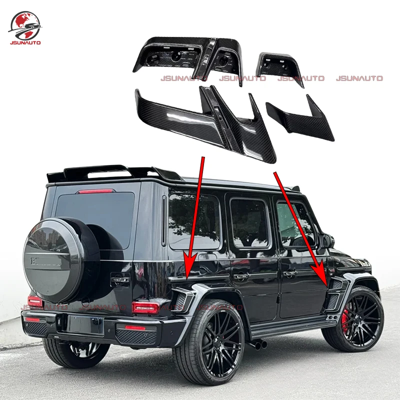 

Tuning Part G800 Style Dry Carbon Fiber Fender Vents Kit For Mercedes G63 G500 Facelift Wide Wheel Flares Flaps