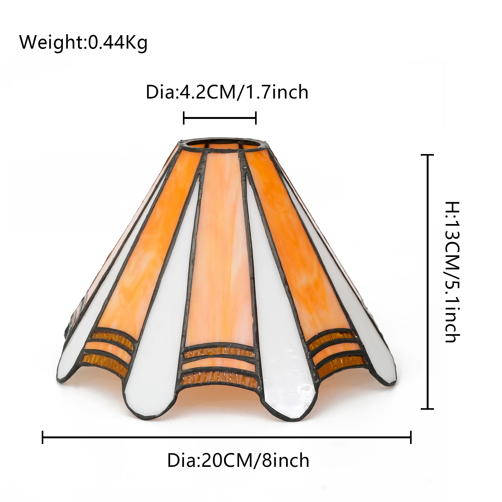 1 Piece 20cm Tiffany style Decorative Stained Glass Lamp Shade Chandelier Replacement Pendant Light Cover Unique Shape