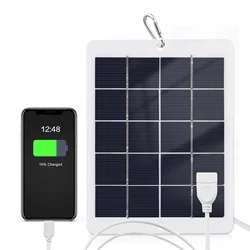 3W 5V USB Portable Solar Charger Power Bank Waterproof for Camping for Charging Mobile Phones Mini Fans LED Light Home Camera