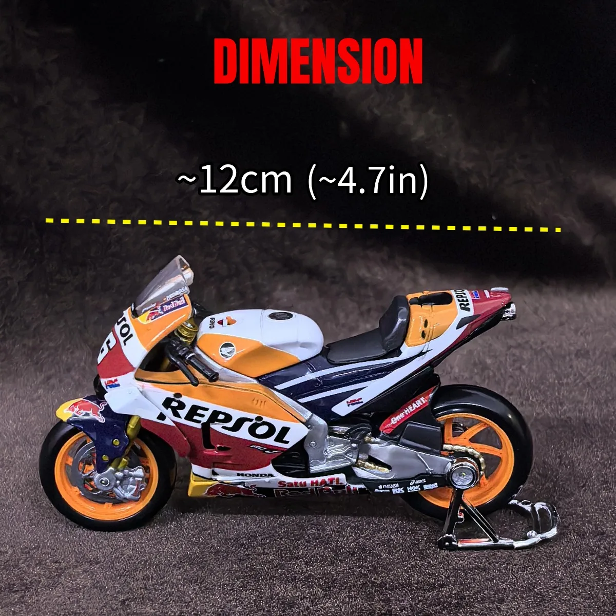 Honda RCV 2018 im Maßstab 1:18 # 26-Dos Pedrosa Mini-Motorradmodell, Nachbildung eines Auto-Miniatur-Weihnachtsgeschenkspielzeugs für Kinder