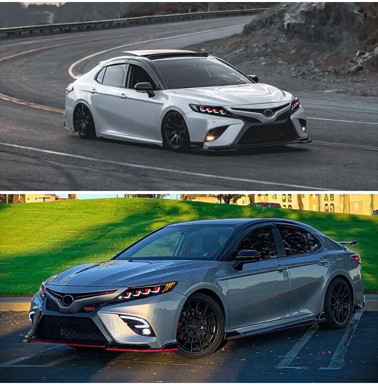 LED Headlights  For Toyota Camry 2018-2024 8 Lens DRL Turn Signal With Devil Eyes