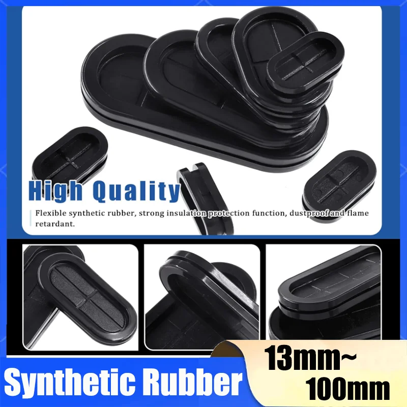 1~20Pcs Oval Double Sided Rubber Grommets Protective Coil Rubber Sealing Cap Hole Plug For Protection Wire Cable Seal Ring
