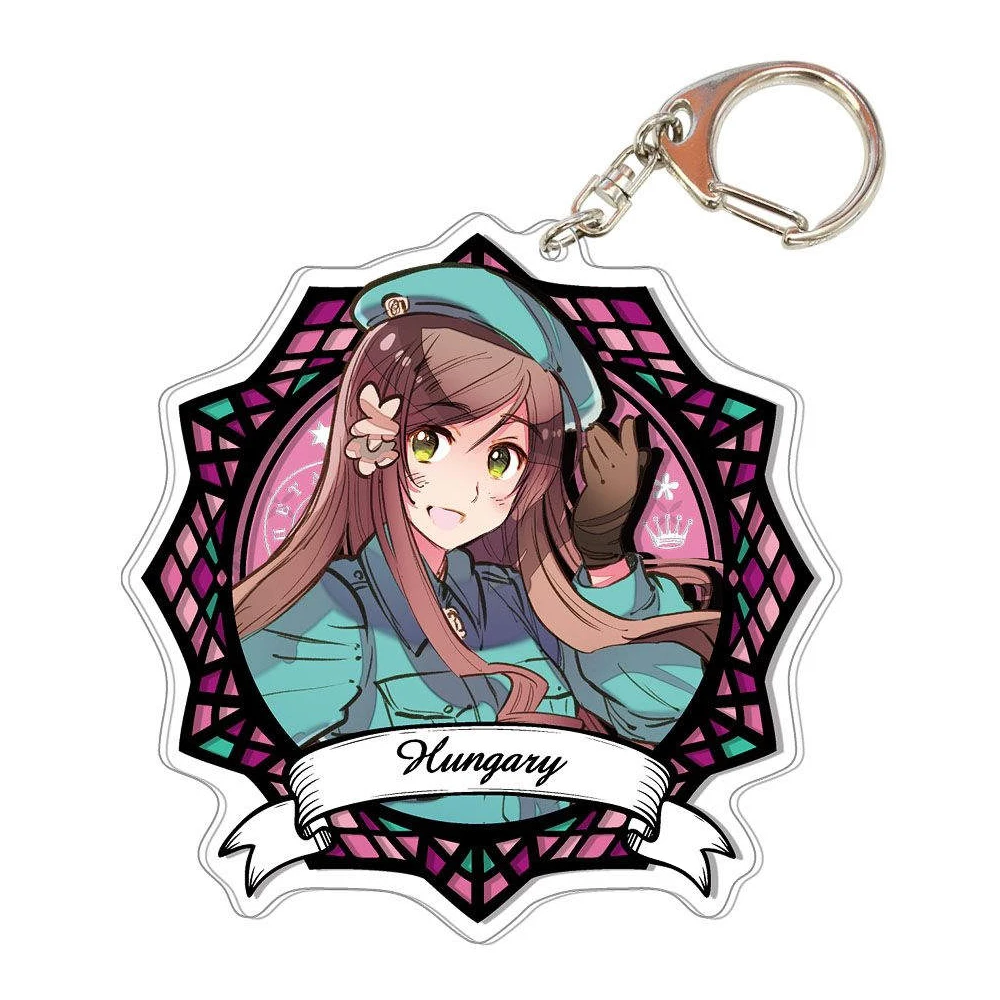 Loen Anime Peripheral Store Hetalia: Axis Powers Finland Prussia Hungary Austria Acrylic Keychain Pendant Fans  Gifts About 6cm