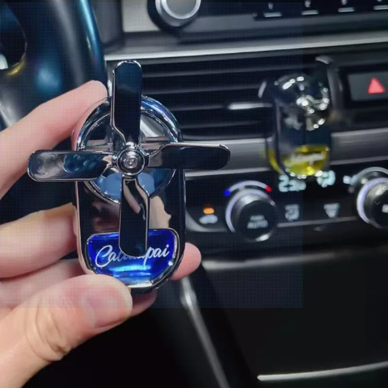 Car Air Vent Fragrance Fan | Four-Leaf Windmill Design | Essential Oil Aromatherapy Perfume | Interior Decorative Accessory