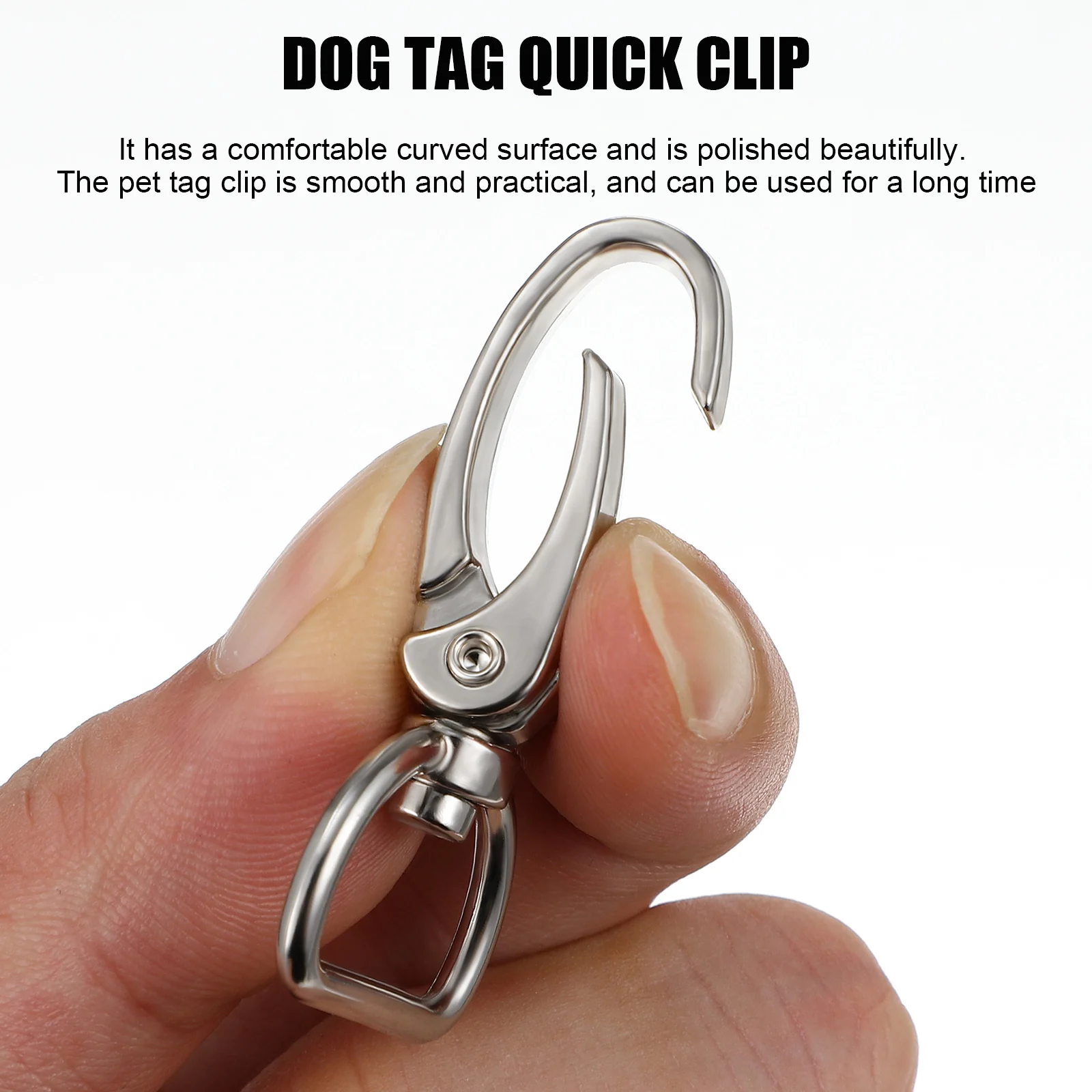 

1 set Dog Tag Clips Round Rings For Collars Leash Pet Id Name Tag Holder Zinc Alloy Quick Release Clamps Cat Dog Collar