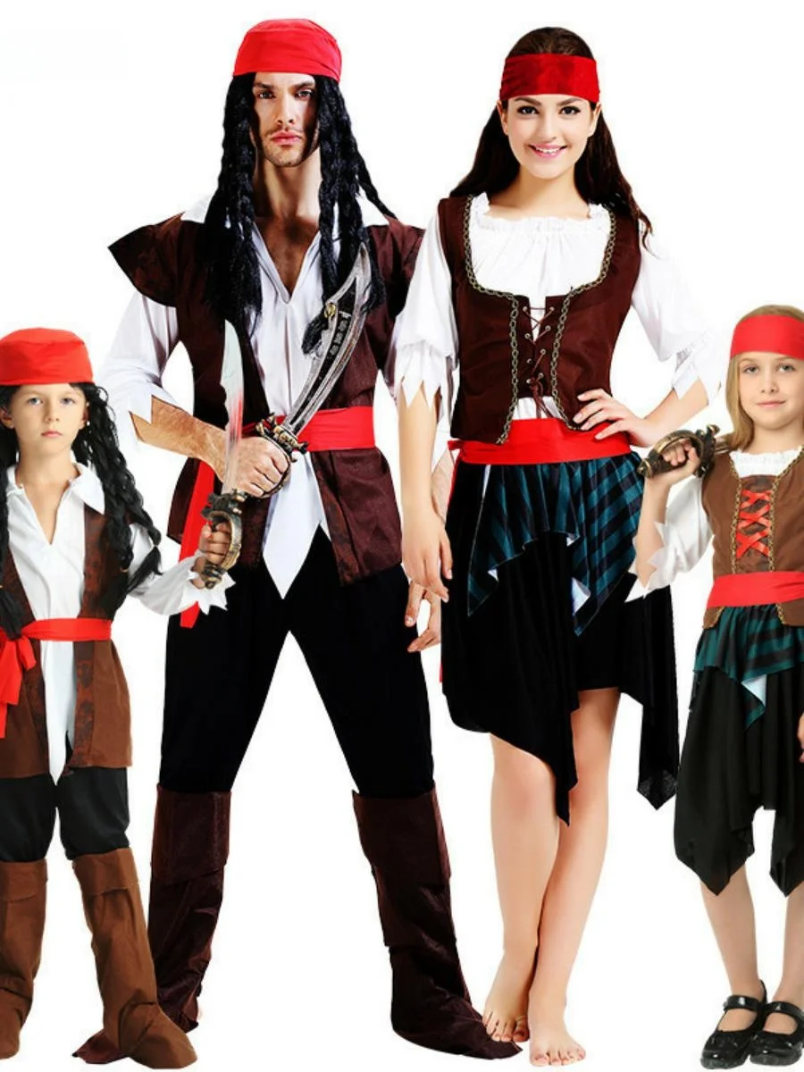 

Caribbean Pirate Costumes loween Role-plang Stage Clothes National Costume Women's Faion Spring Polyester Material