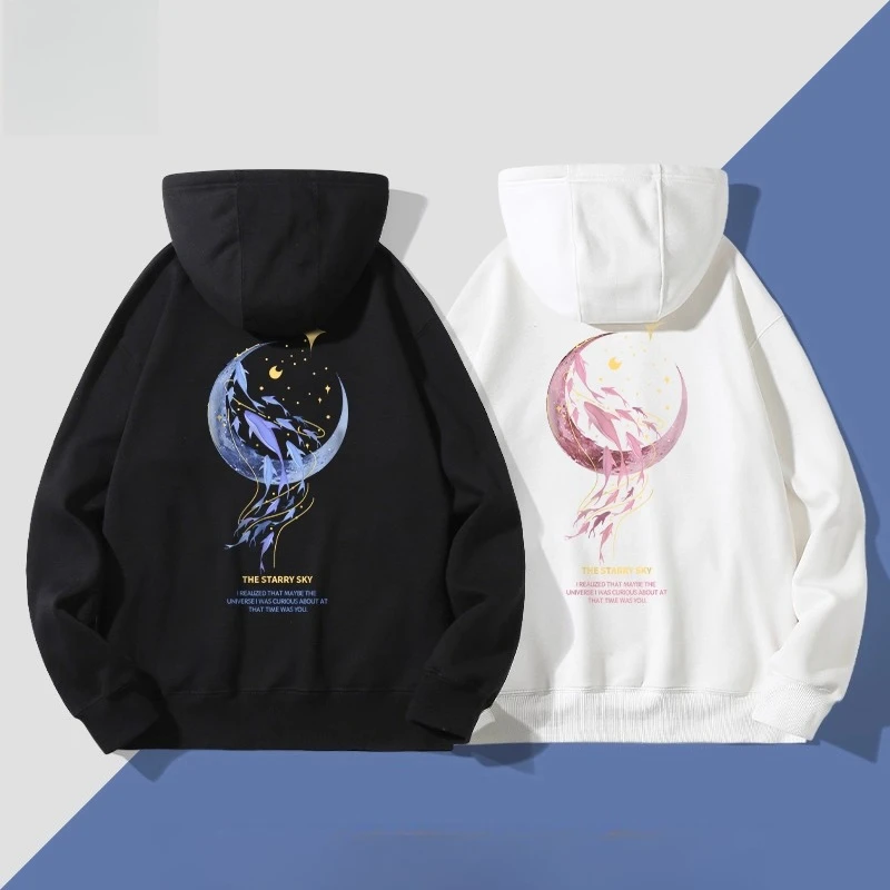 2025 سوبر شعبية دولفين طباعة الكبار مقنعين البلوز العصرية Ins فضفاضة تنوعا الخريف الشتاء اليومية رياضي الشارع رداء علوي غير رسمي