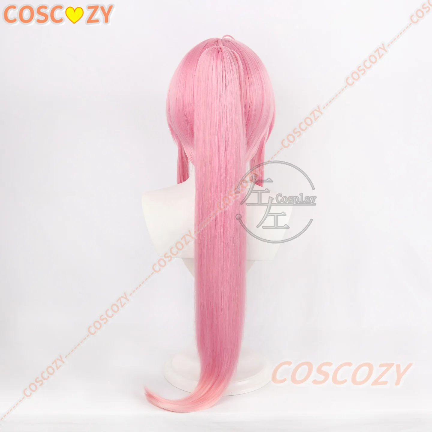Wuthering Waves Aemeath Parrucca Cosplay 90 cm Lunga Coda di Cavallo Rosa Fibra Resistente al Calore Capelli Festa di Halloween per Donne Ragazze Carnevale