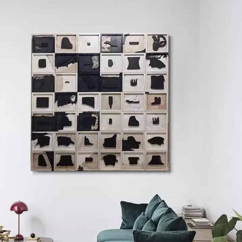 Abstract Modern Living Room Hanging Paintings Villa Sales Office Model Room Art Installation Light Luxury Three-dimensional