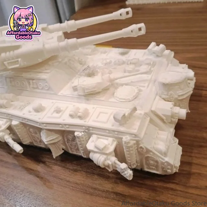 Baneblade Sci-Fi Heavy Tank Miniature Model Kit, 3D Printed Unpainted Dual-Tread Tabletop Wargame Vehicle with Cannon