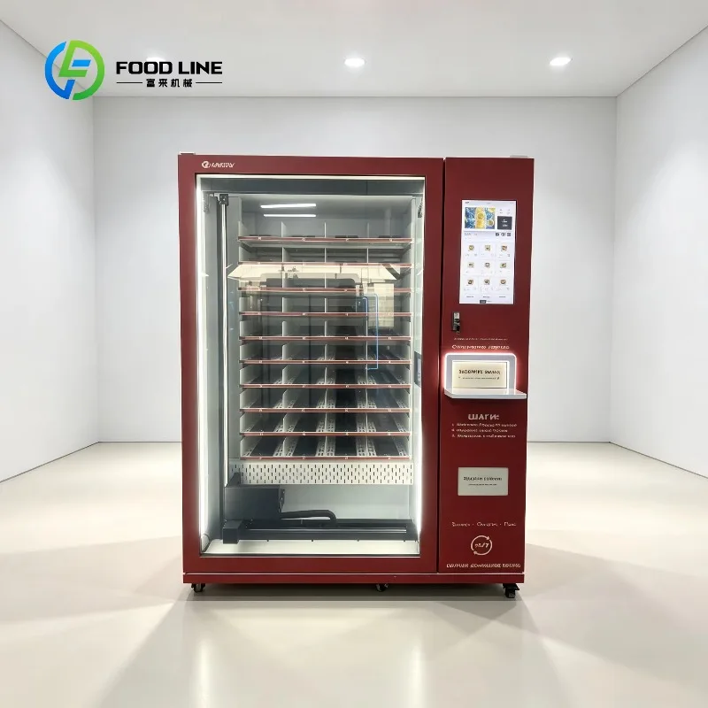 Customized Low Noise Commercial Lunch Box Vending Machine with Refrigerated Storage for Restaurant Household Food Sale