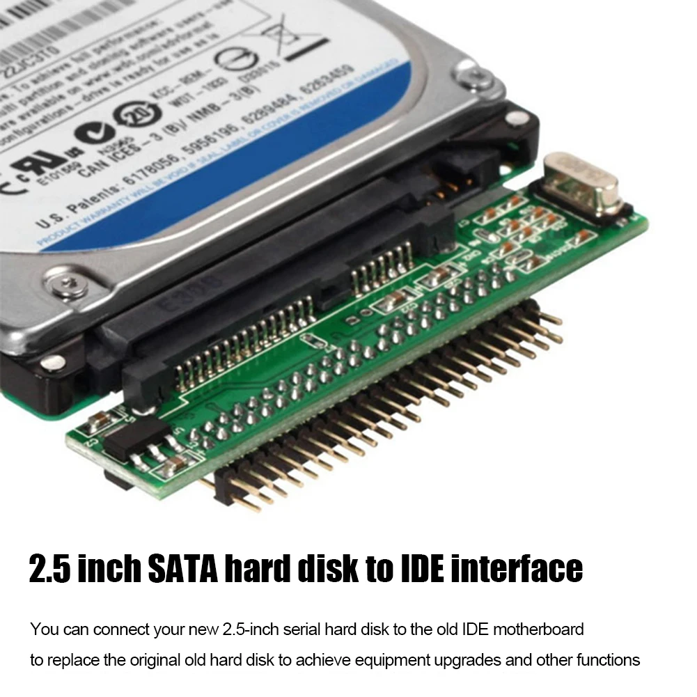 

2.5in SATA To IDE HDD Adapter Board JM20330 Chip Hard Disk Riser Card 7+15-Pin Female To 44-Pin Male 150MB/s Hot Swap for Laptop
